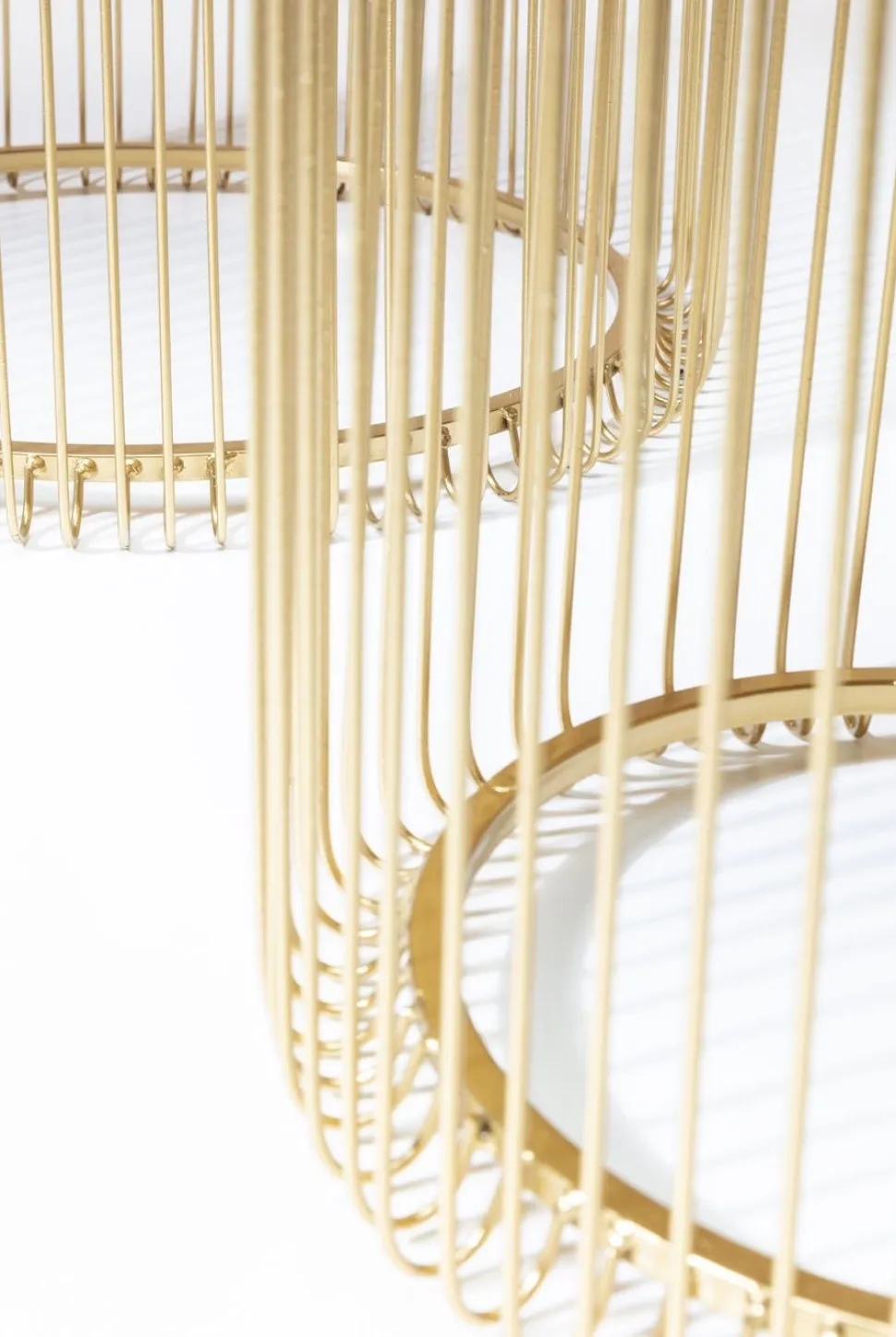 KARE Design Bijzettafel Wire Messing (2-delig) Ø44cm Clearance