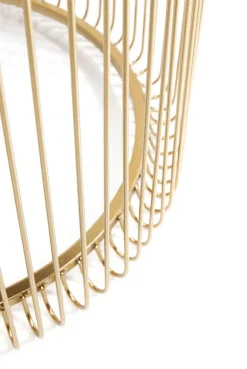 KARE Design Bijzettafel Wire Messing (2-delig) Ø44cm Clearance