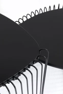 KARE Design Bijzettafel Wire Triangle Black (Set Van 2) Cheap