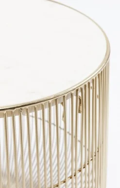 KARE Design Bijzettafel Wit Marmeren Messing Ø32cm Online
