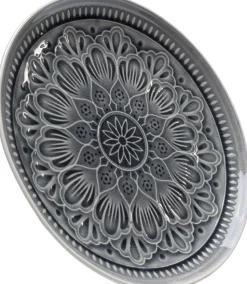 KARE Design Bord Sicilia Mandala Grijs Ø27cm Fashion