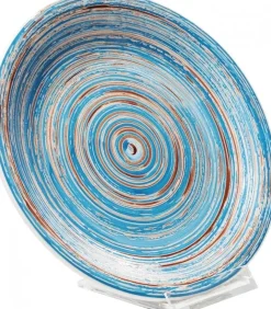 KARE Design Bord Swirl Blauw Ø19cm Best