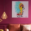 KARE Design Canvas Headdress Dog 80x80cm Store