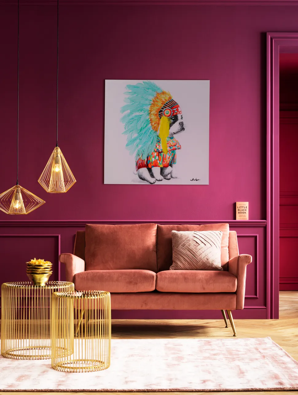 KARE Design Canvas Headdress Dog 80x80cm Store