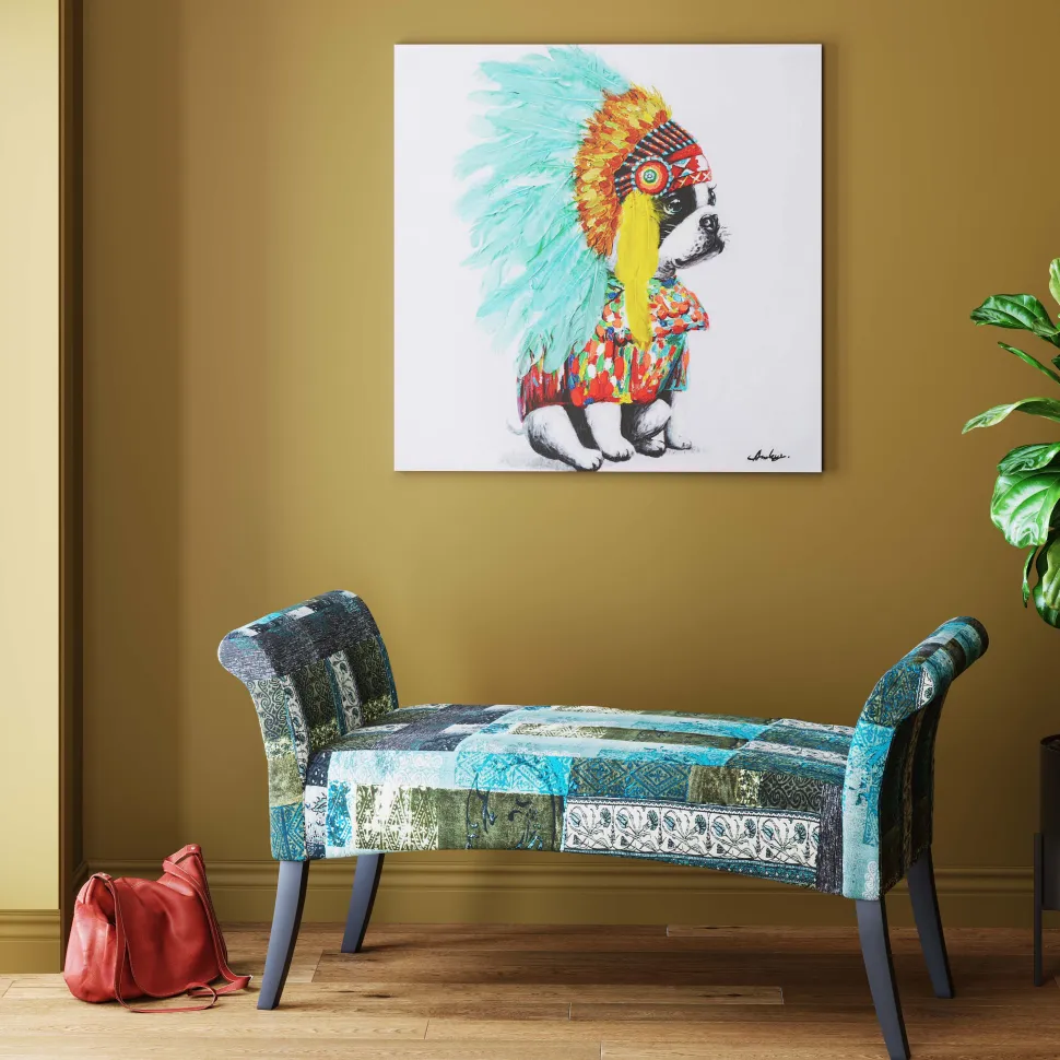KARE Design Canvas Headdress Dog 80x80cm Store