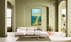 KARE Design Canvas Jardin Blue 125x215cm Cheap