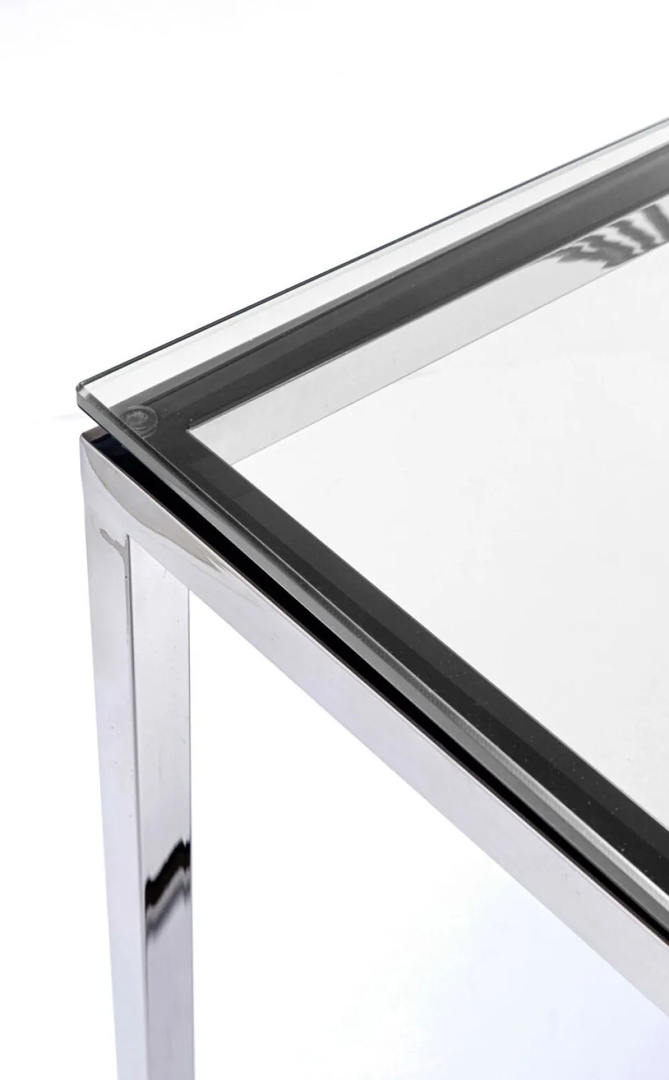 KARE Design Console Laser Zilver Helder Glas 120x40cm Online