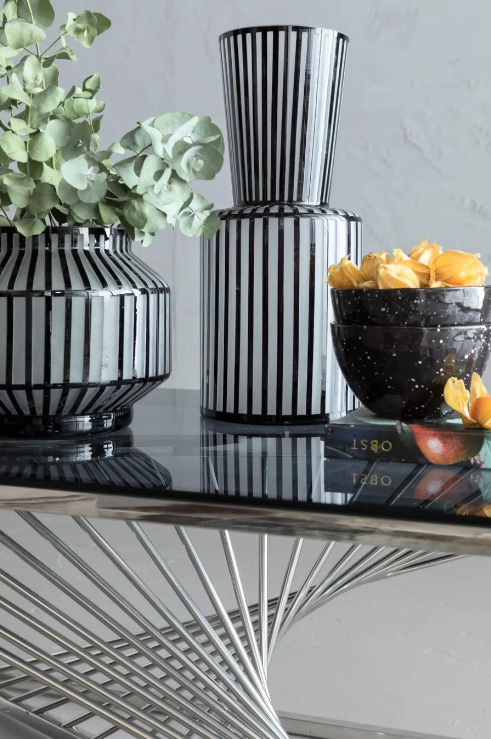 KARE Design Console Laser Zilver Helder Glas 120x40cm Online