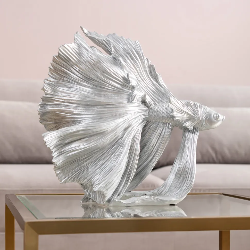 KARE Design Decofiguur Betta Fish Zilver Klein Shop