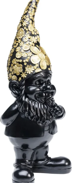 KARE Design Decofiguur Dwerg Staand Zwart Goud 46cm Sale