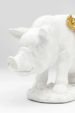 KARE Design Decofiguur Flower Pig Wit 21cm Discount