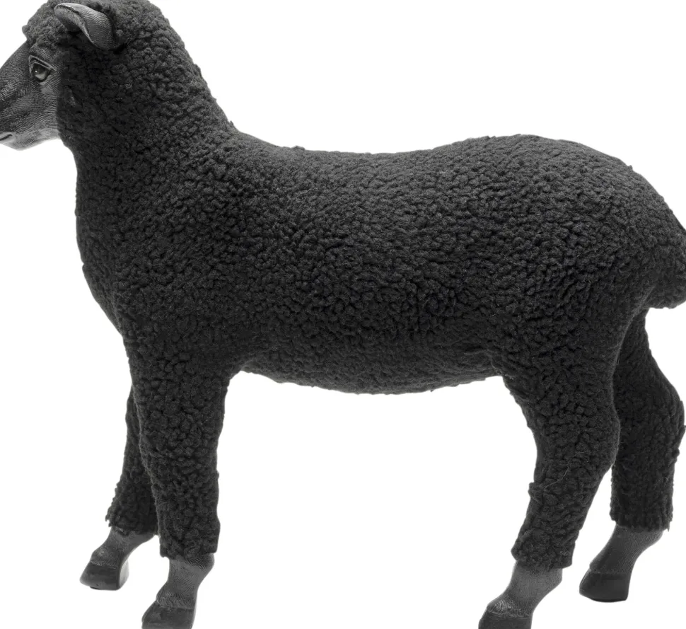 KARE Design Decofiguur Happy Sheep Wool Black 37cm Clearance