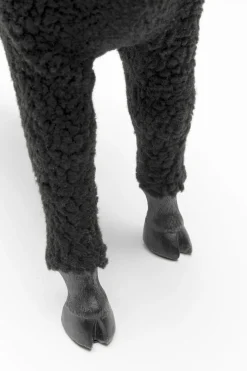 KARE Design Decofiguur Happy Sheep Wool Black 37cm Clearance