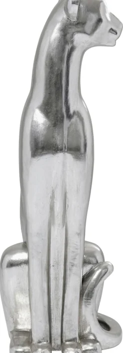 KARE Design Decofiguur Sitting Leopard Silver 150cm Fashion