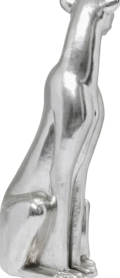 KARE Design Decofiguur Sitting Leopard Silver 150cm Fashion
