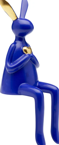 KARE Design Decofiguur Sitting Rabbit Heart Blue 29cm Best Sale
