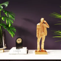 KARE Design Decofiguur Standing Man Gold 62cm Best