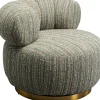 KARE Design Draaibare Fauteuil Couture Stripes Blue New