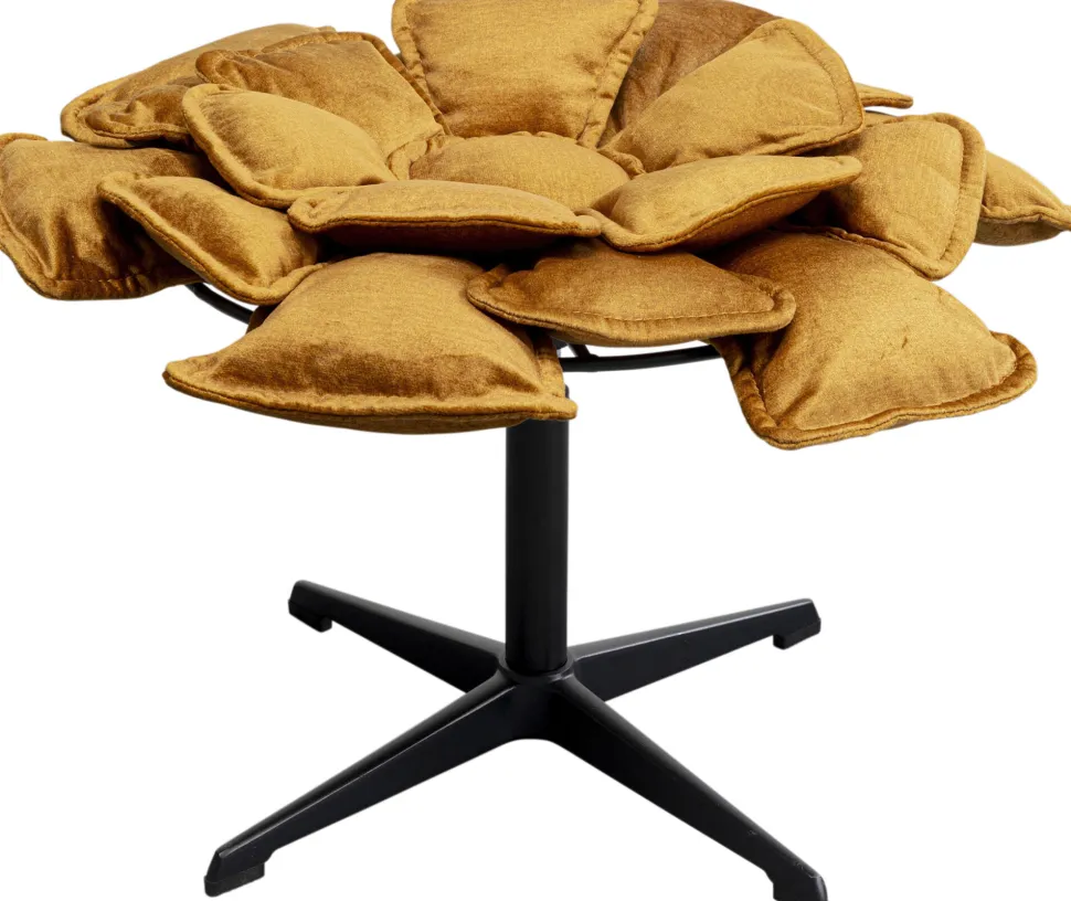KARE Design Draaibare Fauteuil + Hocker Blossom Flash Sale