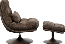 KARE Design Draaibare Fauteuil + Hocker Montreal Cheap