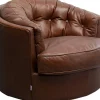 KARE Design Draaibare Fauteuil Music Hall Leather Brown Cheap