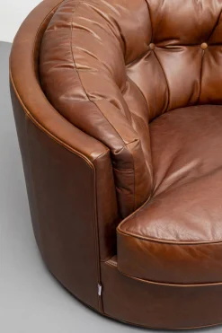 KARE Design Draaibare Fauteuil Music Hall Leather Brown Cheap