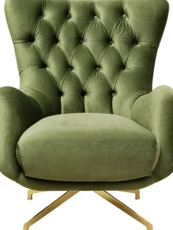 KARE Design Draaifauteuil Bellissima Velvet Green New