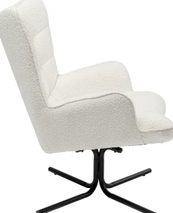 KARE Design Draaifauteuil Oscar Boucle Cream Sale