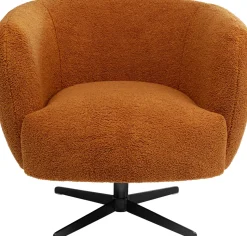 KARE Design Draaifauteuil Peony Fuzzy Brown Flash Sale