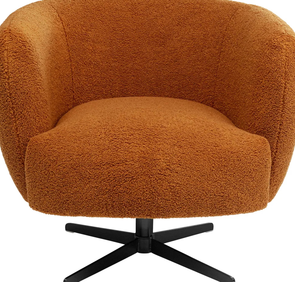 KARE Design Draaifauteuil Peony Fuzzy Brown Flash Sale