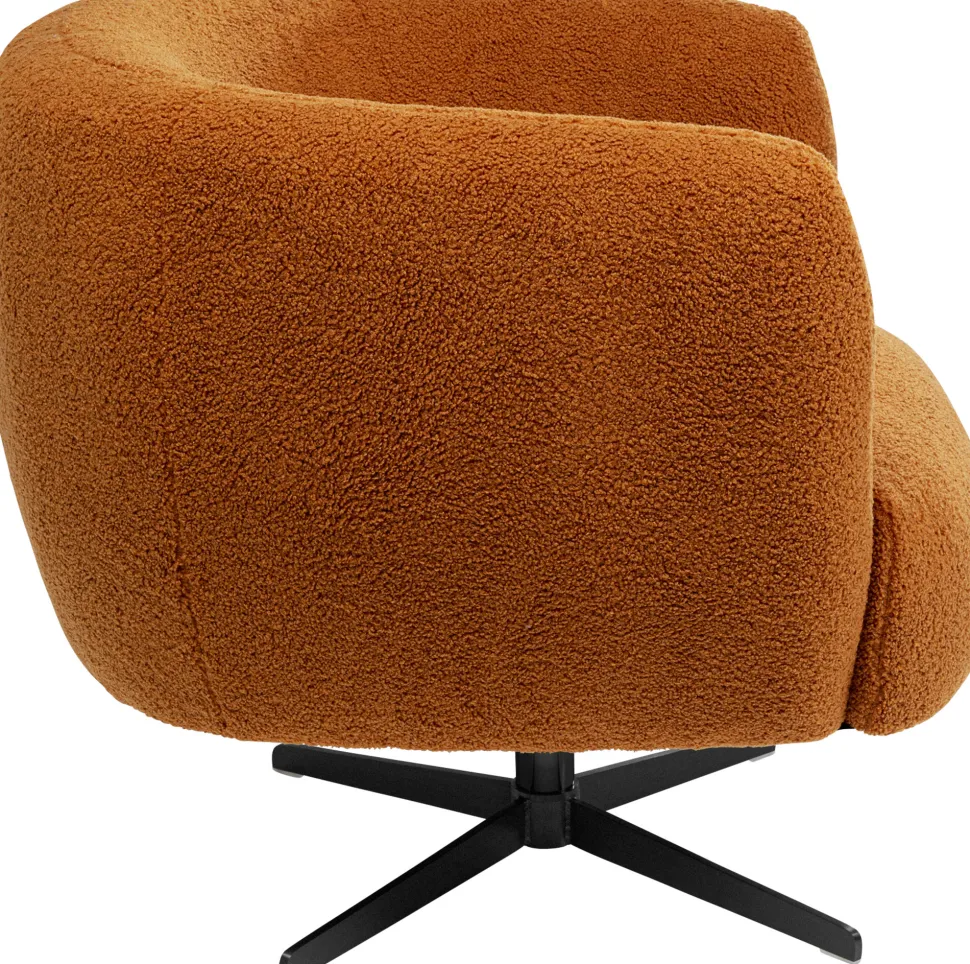 KARE Design Draaifauteuil Peony Fuzzy Brown Flash Sale