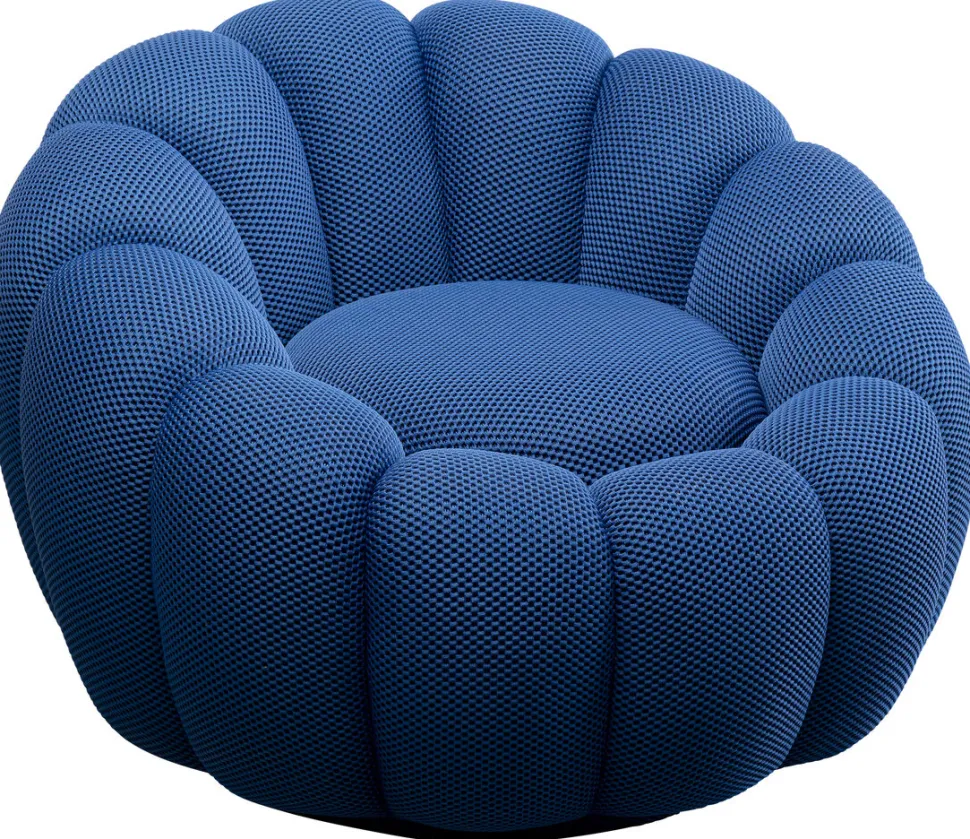 KARE Design Draaifauteuil Peppo Bloom Blue Fashion