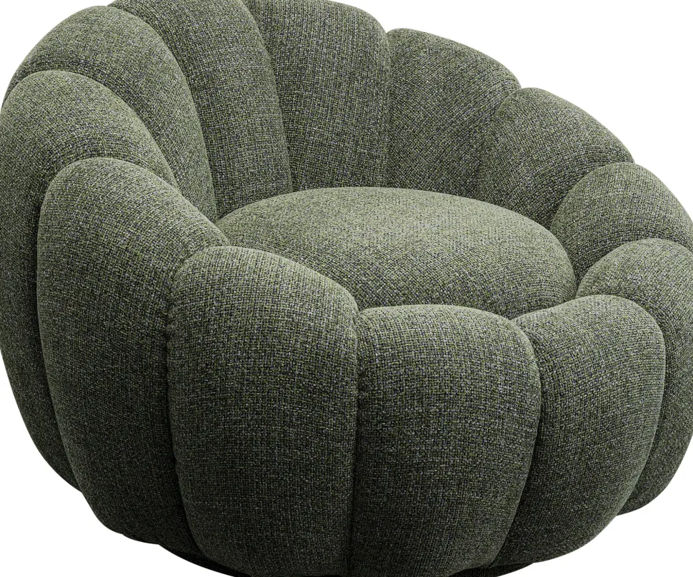 KARE Design Draaifauteuil Peppo Bloom Melange Green New