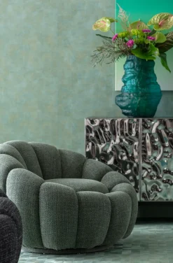 KARE Design Draaifauteuil Peppo Bloom Melange Green New