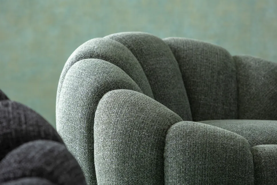 KARE Design Draaifauteuil Peppo Bloom Melange Green New