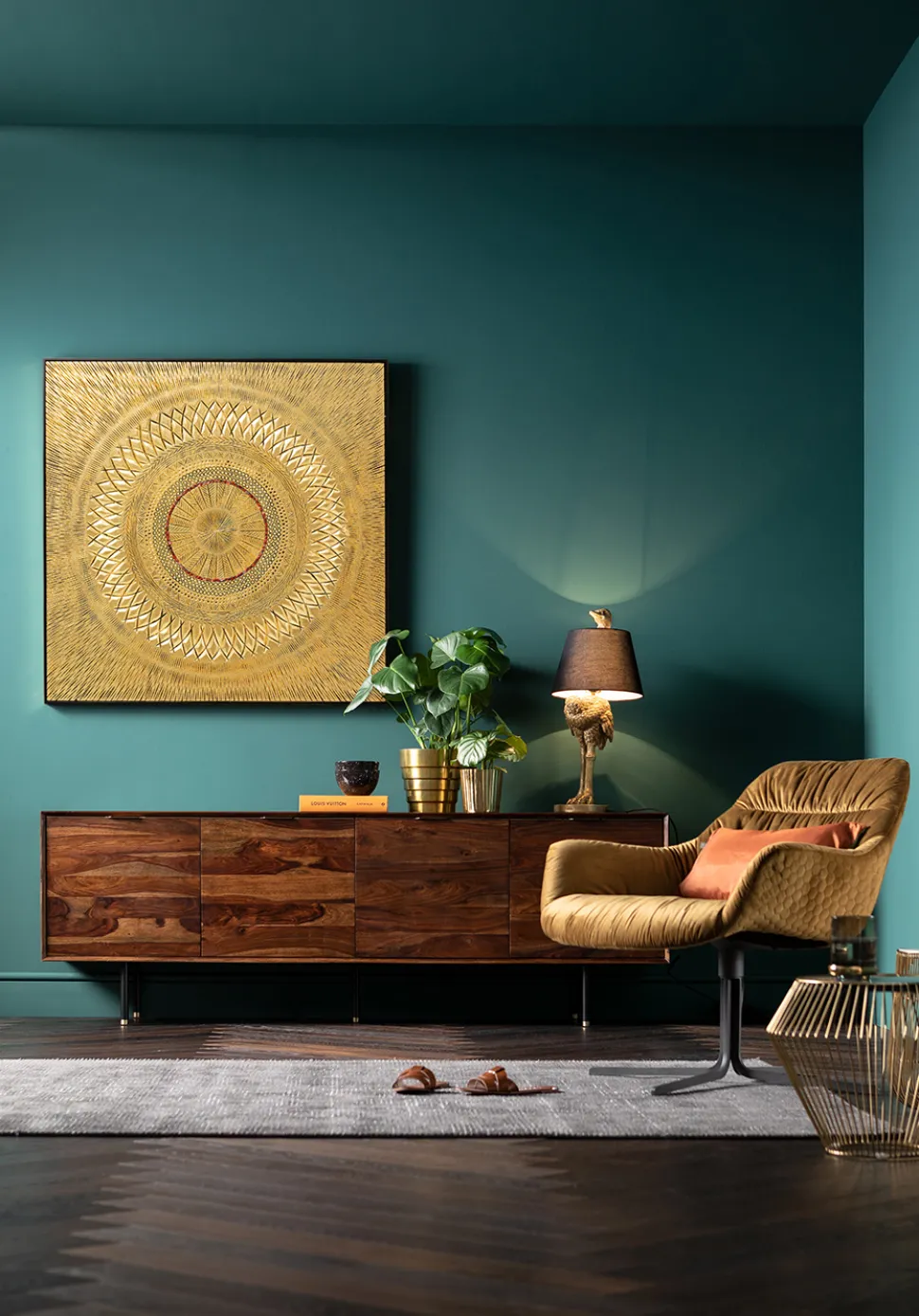 KARE Design Draaistoel Bristol Geel Hot