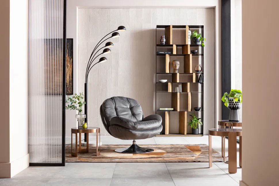 KARE Design Draaistoel Cosy Grijs Clearance