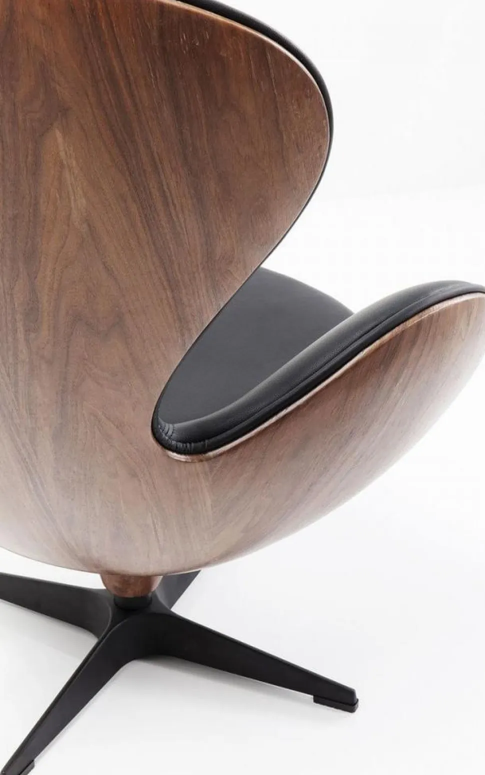 KARE Design Draaistoel Lounge Zwart Walnoot Best Sale