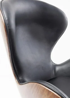 KARE Design Draaistoel Lounge Zwart Walnoot Best Sale