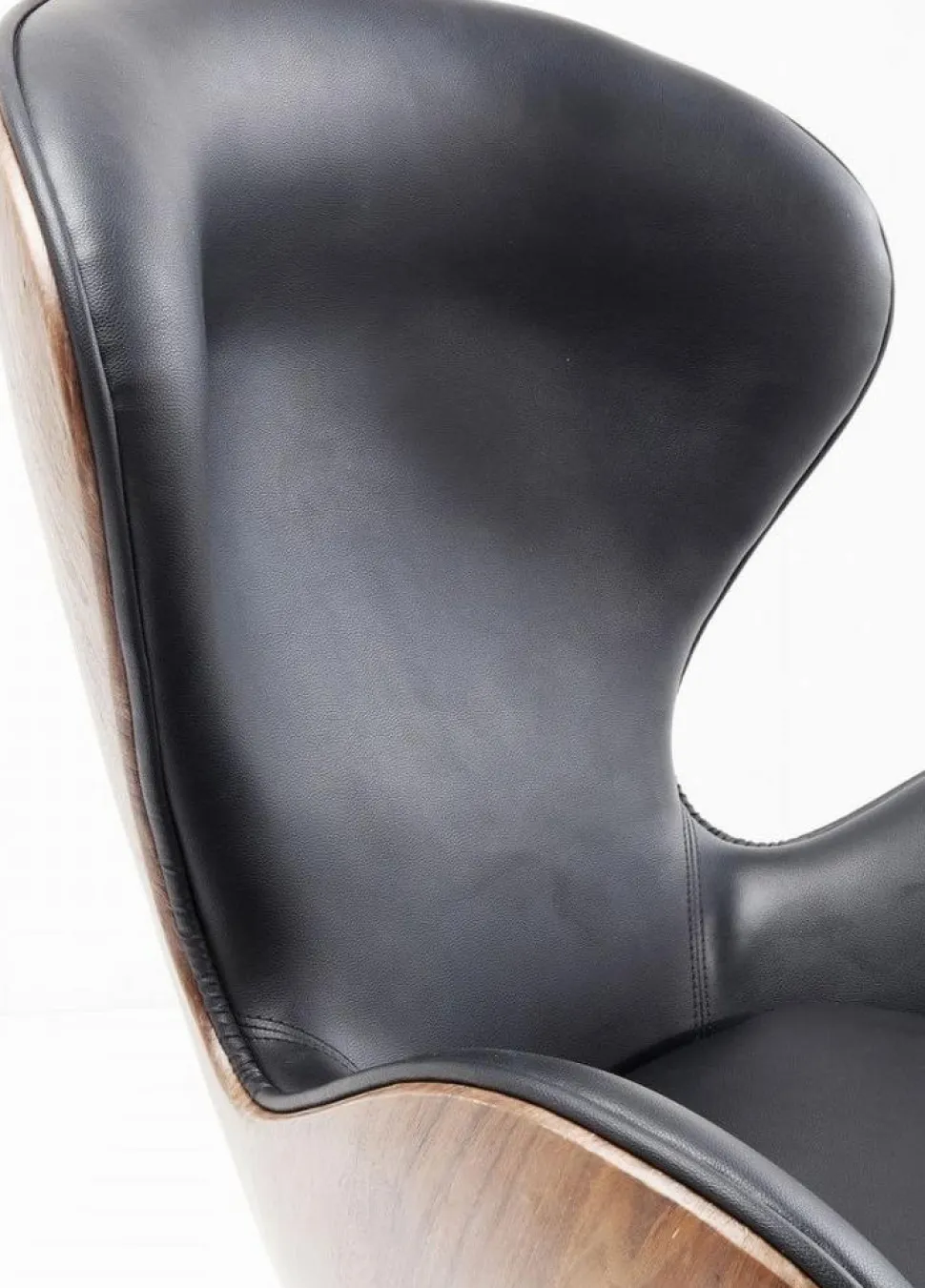 KARE Design Draaistoel Lounge Zwart Walnoot Best Sale