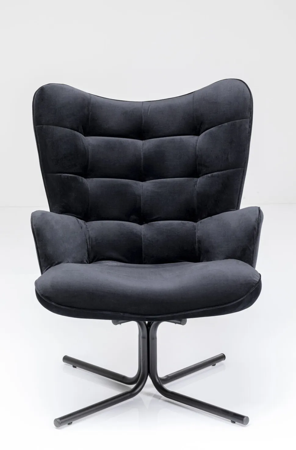 KARE Design Draaistoel Oscar Velvet Black Sale