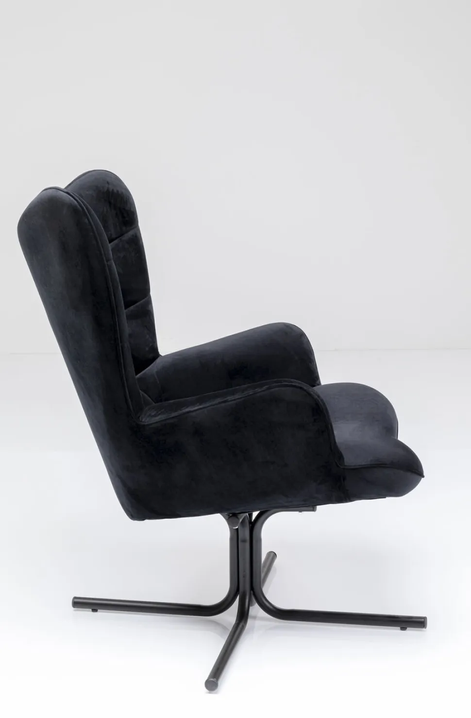 KARE Design Draaistoel Oscar Velvet Black Sale