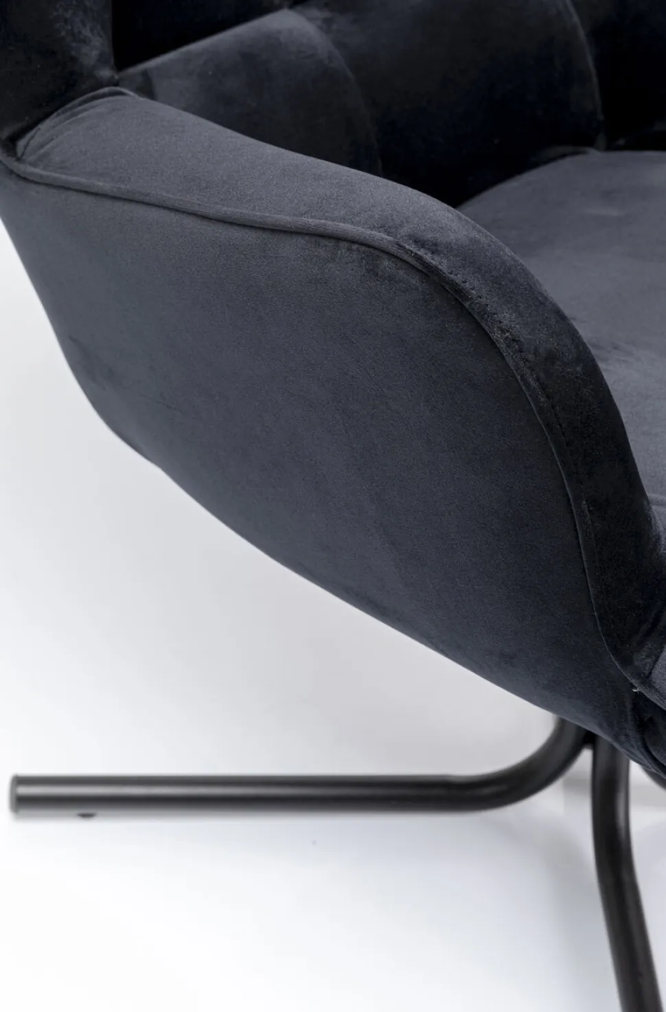 KARE Design Draaistoel Oscar Velvet Black Sale