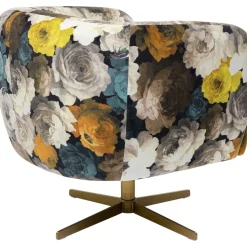 KARE Design Draaistoel Peony Flower Geel Discount