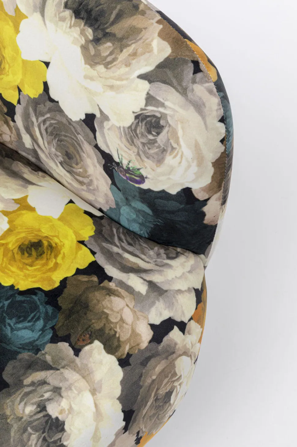 KARE Design Draaistoel Peony Flower Geel Discount