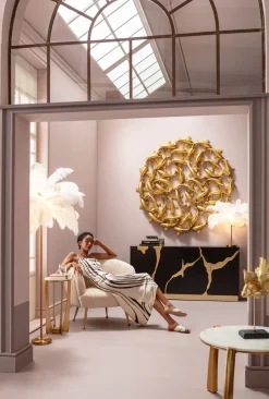KARE Design Dressoir Cracked Black Gold 165x80cm Flash Sale