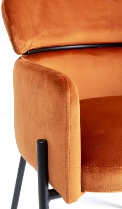 KARE Design Eetkamerstoel Alexia Fluweel Oranje Online