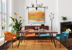KARE Design Eetkamerstoel Alexia Fluweel Oranje Online