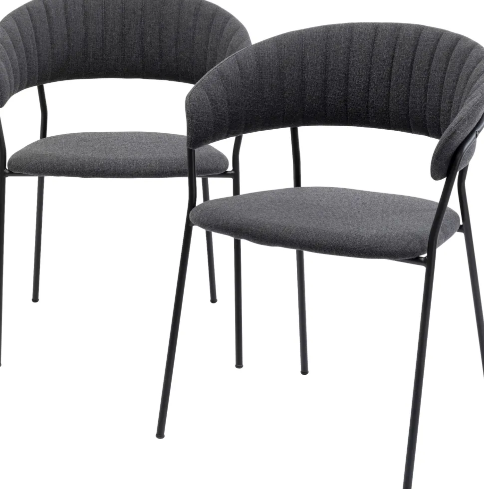 KARE Design Eetkamerstoel Belle Anthracite (Set Van 2) Best Sale
