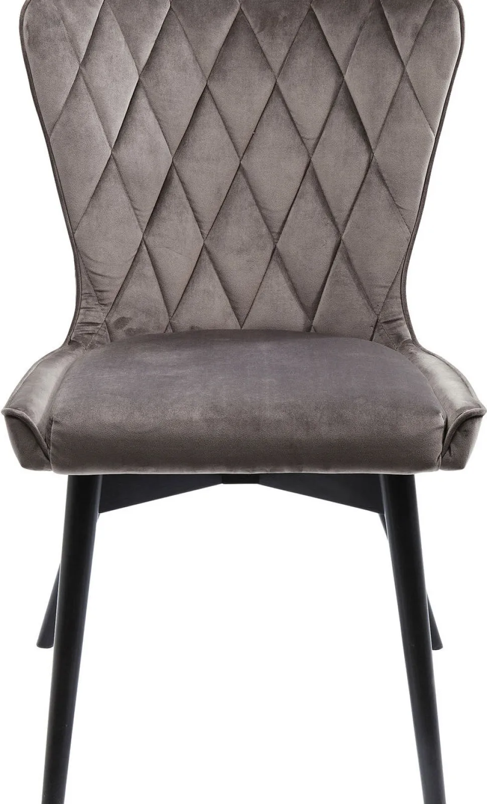KARE Design Eetkamerstoel Black Marshall Fluweel Grijs Best